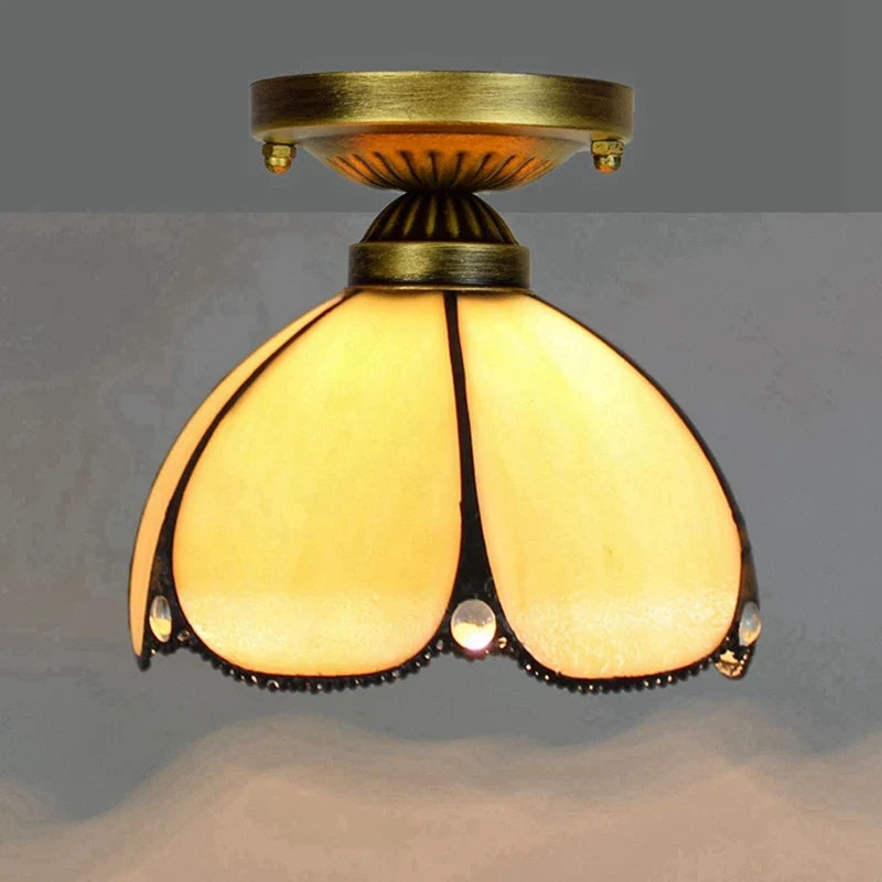 Plafonnier moderne en éclairage led nordique pour balcon et allée Hélène Cantate en Verre - Reflets Délicats & Élégance Visuelle
