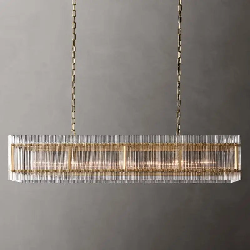 Lustre — Rectangulaire en cristal pour éclairage de luxe