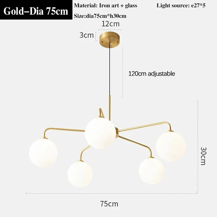Lustre — Moderne en verre design lampe à LED de luxe pour décoration intérieure