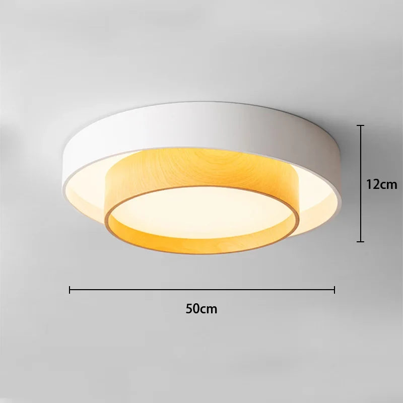 Plafonnier — LED en bois simple pour entrée et couloir