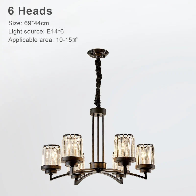 Lustre — En cristal rétro américain design chic pour décoration intérieure