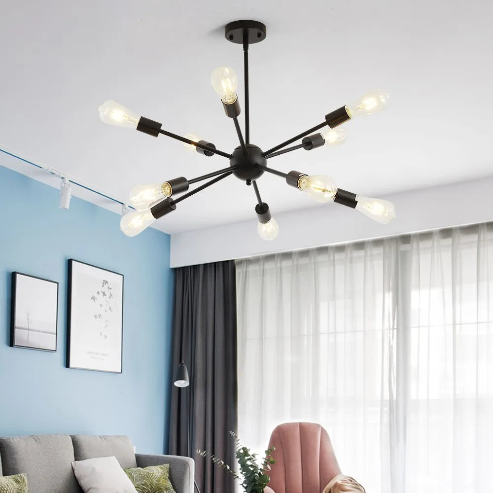 Lustre — Moderne industriel en laiton pour éclairage design
