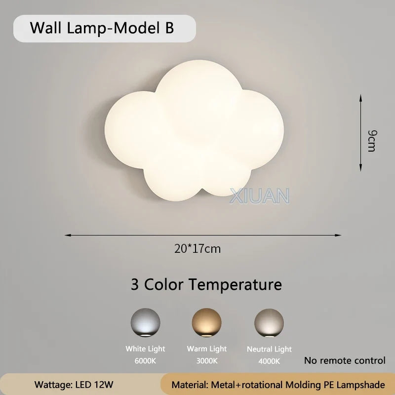 Applique murale — Moderne en forme de nuage blanc pour intérieur