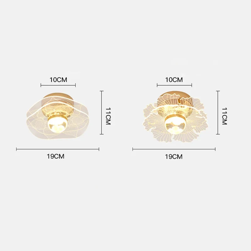 Plafonnier led moderne nordique pour intérieur et balcon Juliette Résonance - Lignes Épurées & Atmosphère Sereine
