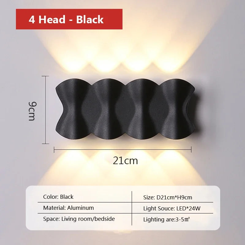 Applique murale — LED moderne pour extérieur et décoration jardin