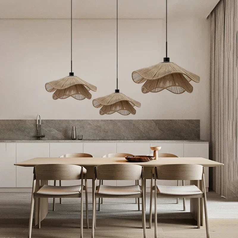 Suspension Vintage Flavie Brume en Corde