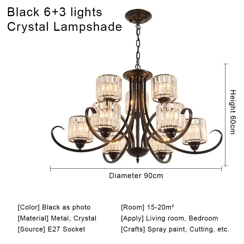 Suspension — Cristal rétro suspension modernes pour décoration intérieure
