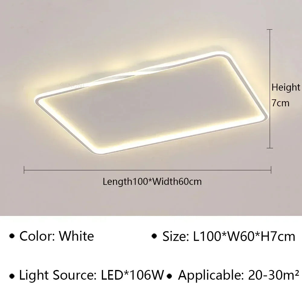 Plafonnier moderne à leds pour décoration intérieure élégante Eugène Silhouette - Présence Moderne & Harmonie Intérieure