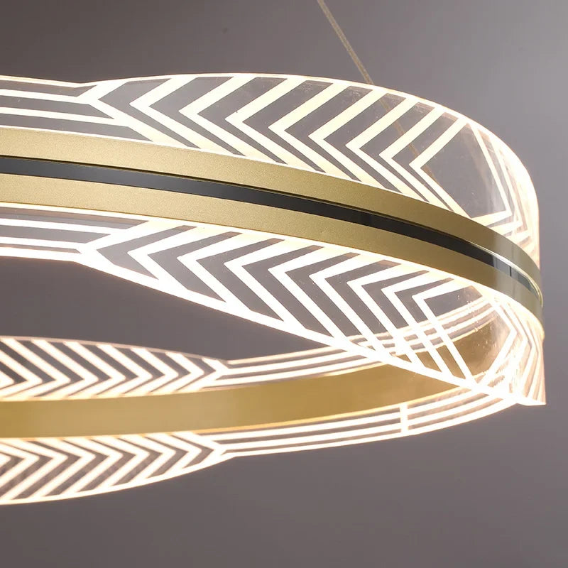Lustre — Moderne suspendu en or design nordique éclairage intérieur