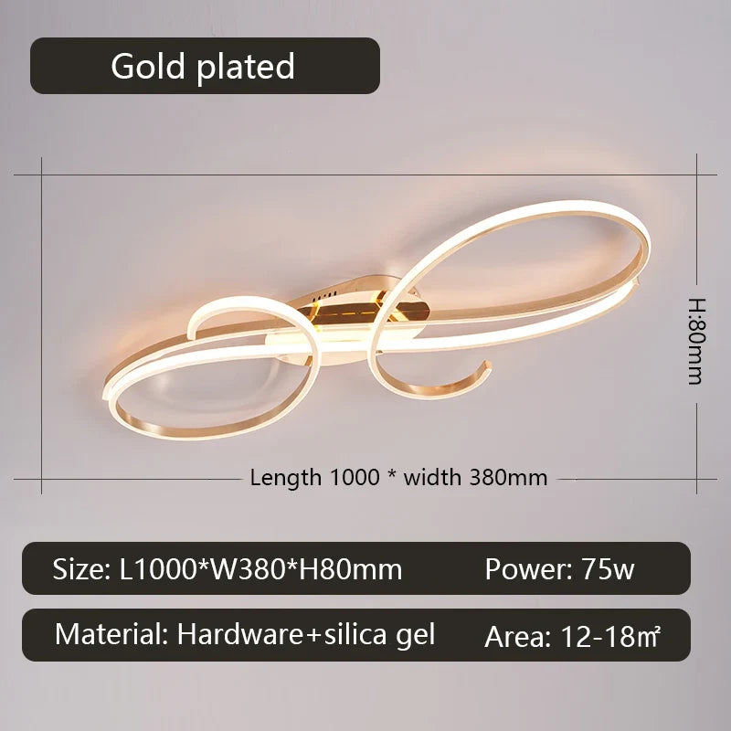 Plafonnier — LED moderne plaqué pour salon chambre couloir Foyer salle d'étude lustres de plafond intérieur maison