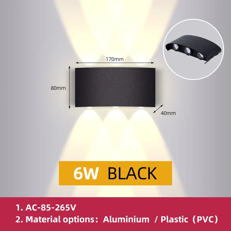 Applique murale — Extérieure LED luminaire étanche pour jardin décoratif
