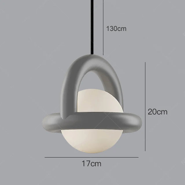 Suspension — Nordique Simple Ballon Suspension Lampe Jupiter Boule Lampe Chambre Chevet Balconbar Café Petite Suspension Art Designer Lustre