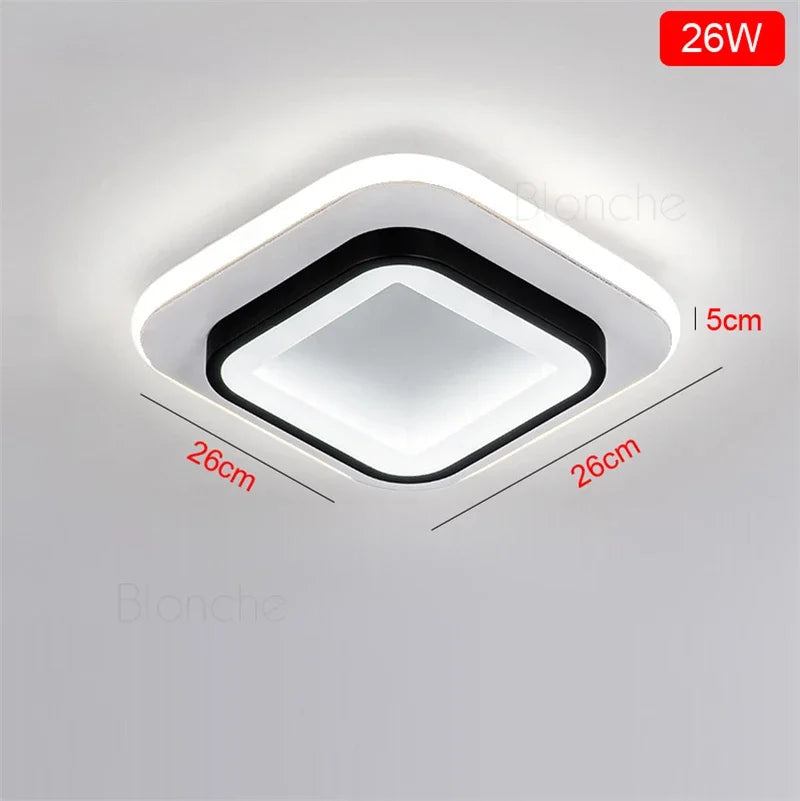 Plafonnier moderne à leds design rond ou carré pour décoration intérieure Léna Quintette - Courbes Douces & Décor Équilibré