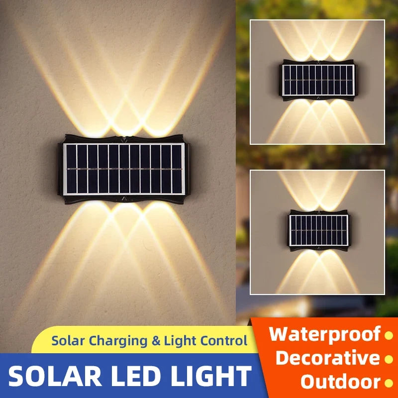 Applique murale — Extérieure solaire étanche avec interrupteur automatique