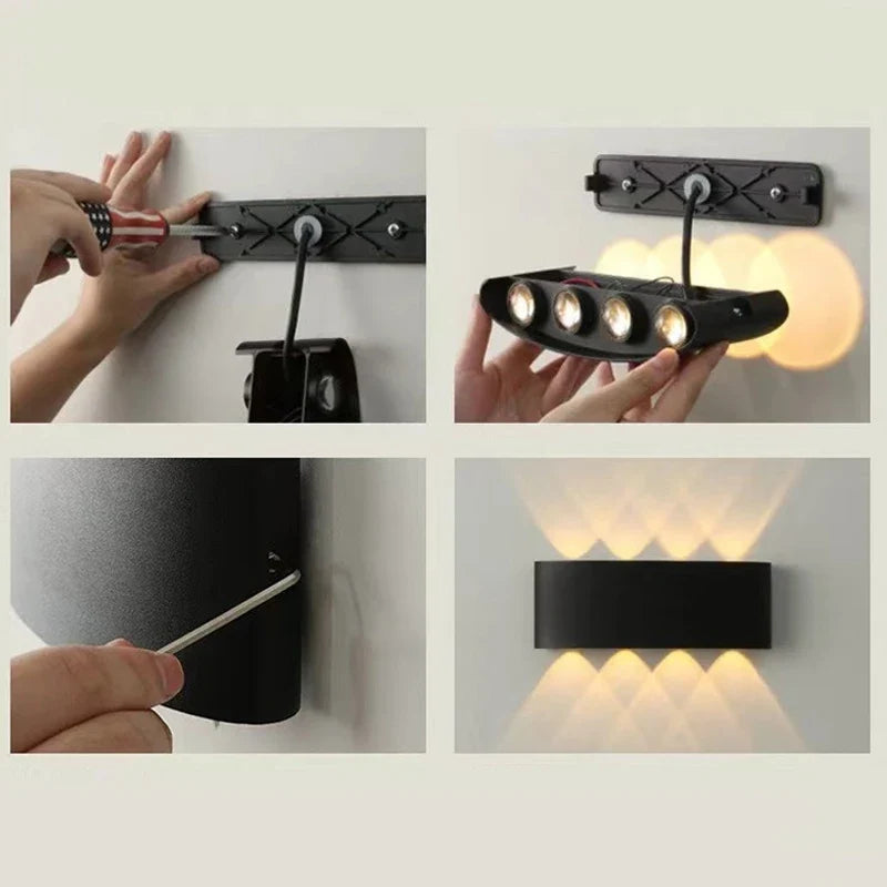 Applique murale — Extérieure LED étanche pour éclairage moderne
