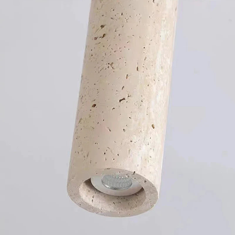Plafonnier — Cylindrique en pierre naturelle pour éclairage intérieur