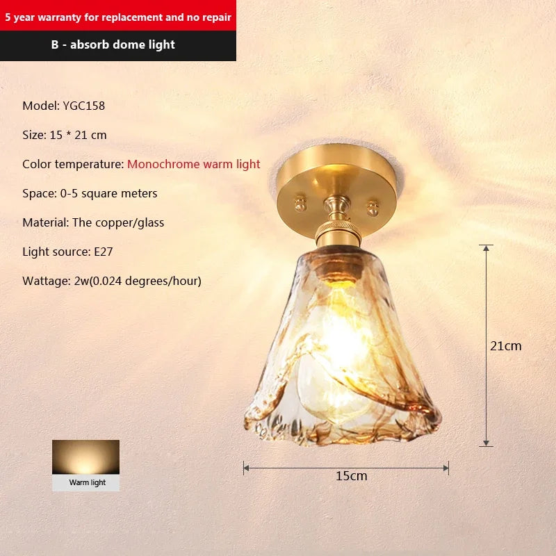 Plafonnier nordique créatif en forme de tasse décoration d'intérieur moderne Éliane Voûte en Verre - Jeux de Reflets & Harmonie Intérieure