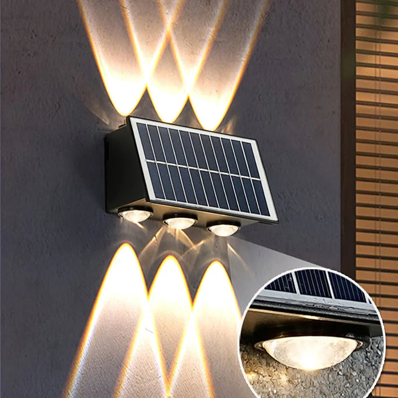 Applique murale — Solaire LED moderne étanche pour extérieur jardin cour rue