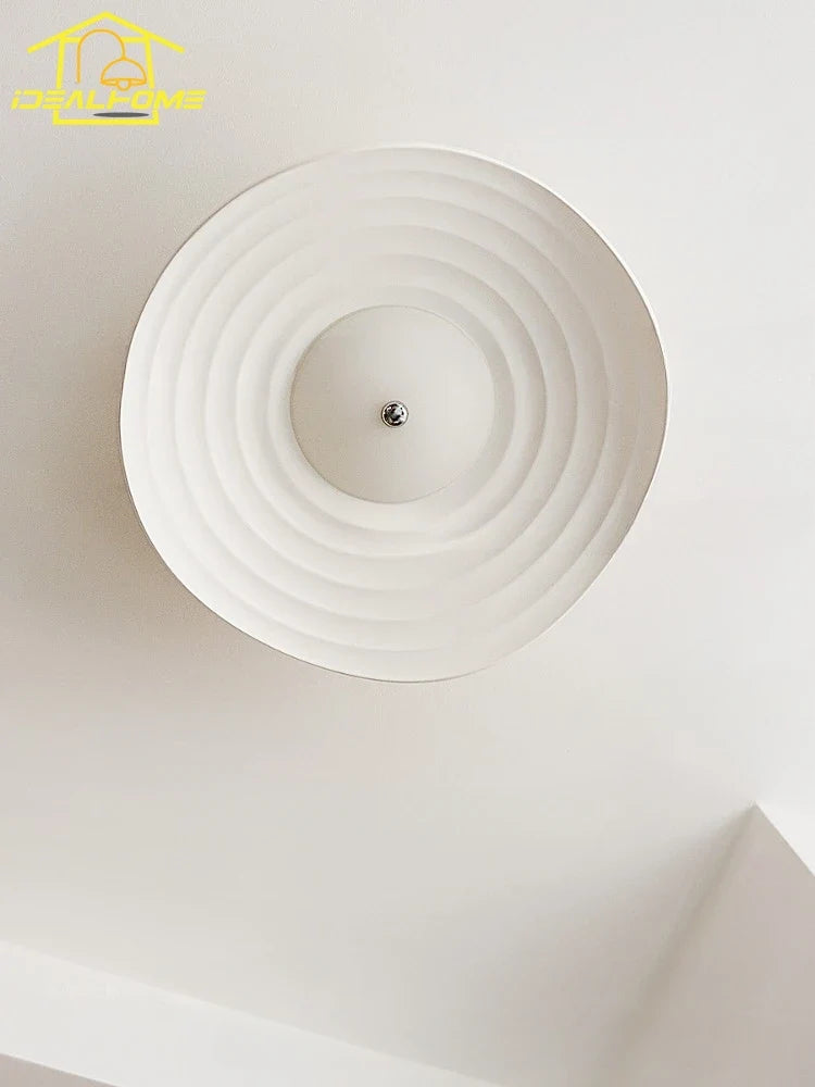 Plafonnier — LED rétro en résine feuille de lotus décoration moderne