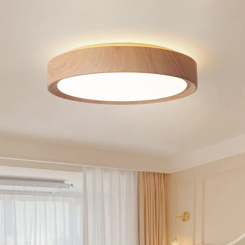 Plafonnier led rond en bois éclairage d'intérieur luminaire décoratif Paul Souffle - Esprit Naturel & Décor Chaleureux