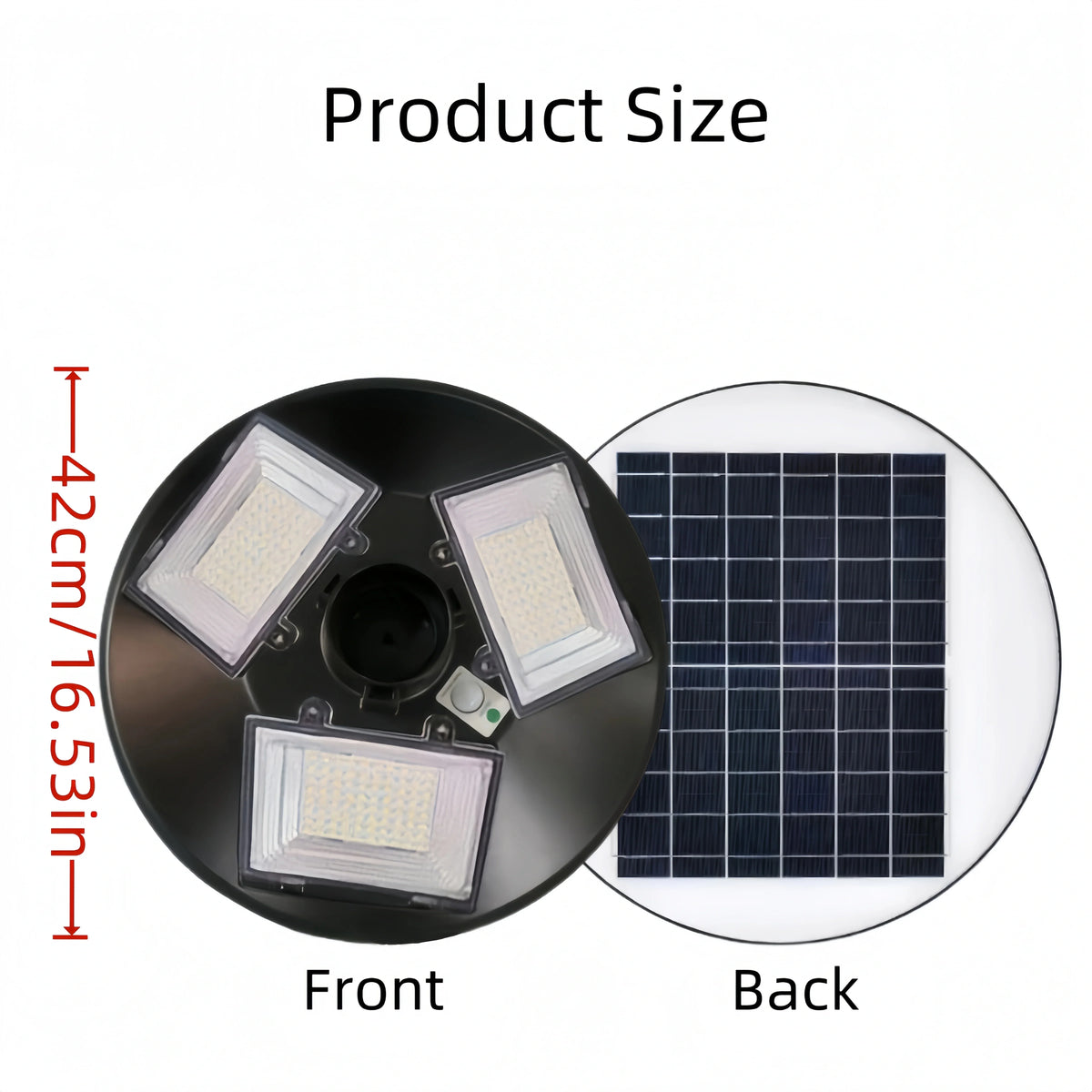 lampe solaire ronde pour jardin et éclairage extérieur