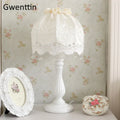 lampe de chevet en dentelle coréenne pour décoration élégante