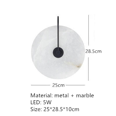 Applique murale led en marbre naturel et cuivre pour intérieur Anatole Arabella - Une Présence Décorative Raffinée
