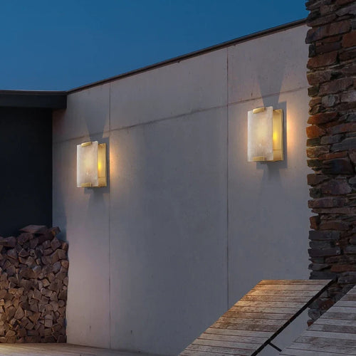 Applique murale led en marbre naturel et cuivre pour intérieur Anatole Arabella - Une Présence Décorative Raffinée