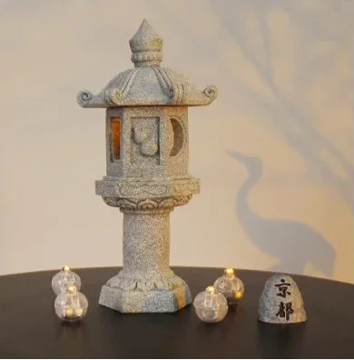 Lampe Japonaise Stylée Rose Accord en Béton - Texture Minérale & Décor Apaisant
