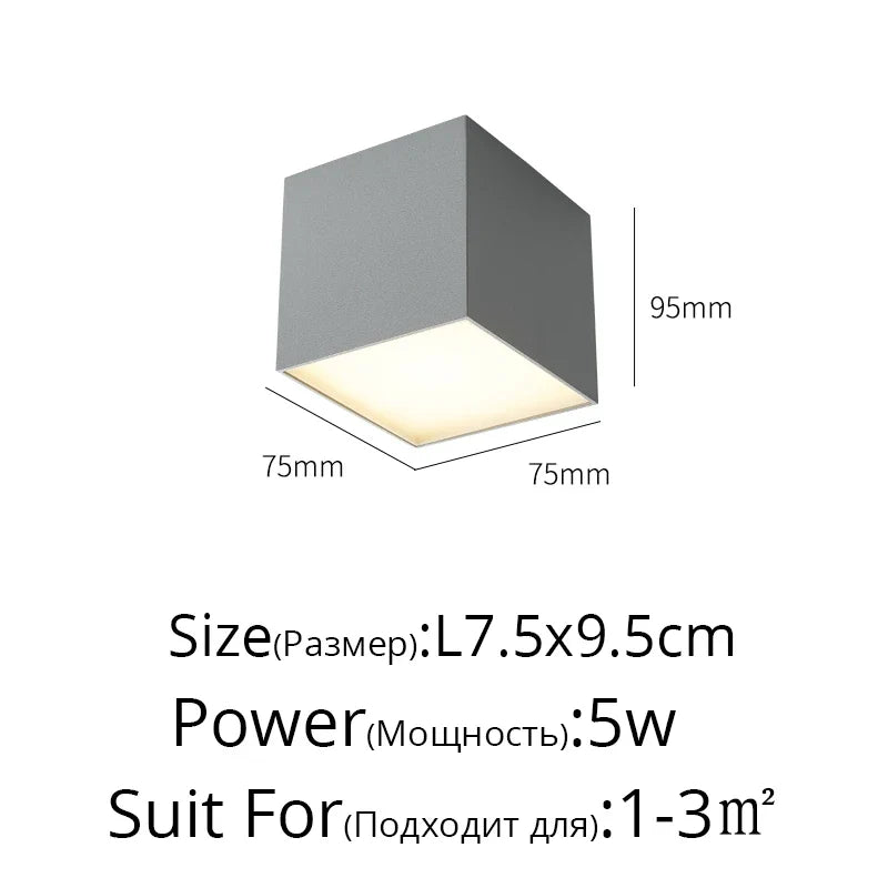 Plafonnier — LED créatifs en acrylique blanc et noir