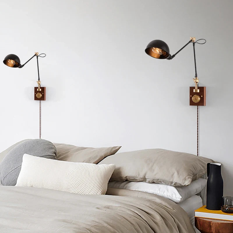Applique murale moderne à bras long luminaire décoratif d'intérieur Nine Florilège en Bois - Chaleur du Bois & Atmosphère Accueillante