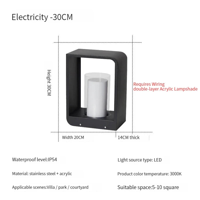 lampe solaire led extérieure étanche pour jardin et cour