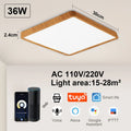Plafonnier Tuya Smart LED App commande vocale Alexa Google télécommande plafonniers carrés salon chambre éclairage Adrien Courbe - Une Silhouette Graphique Affirmée