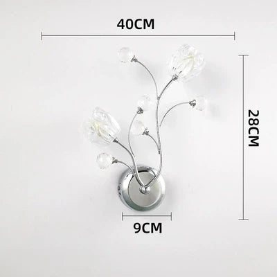 Applique murale en cristal doré pour intérieur décoratif Flore Rêve - Simplicité & Caractère au Quotidien