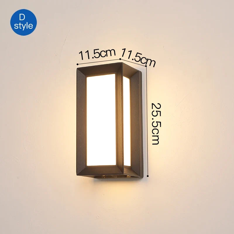 Applique murale — Extérieure LED moderne Ip65 étanche porche balcon jardin extérieur applique lumières Villa terrasse maison luminaires