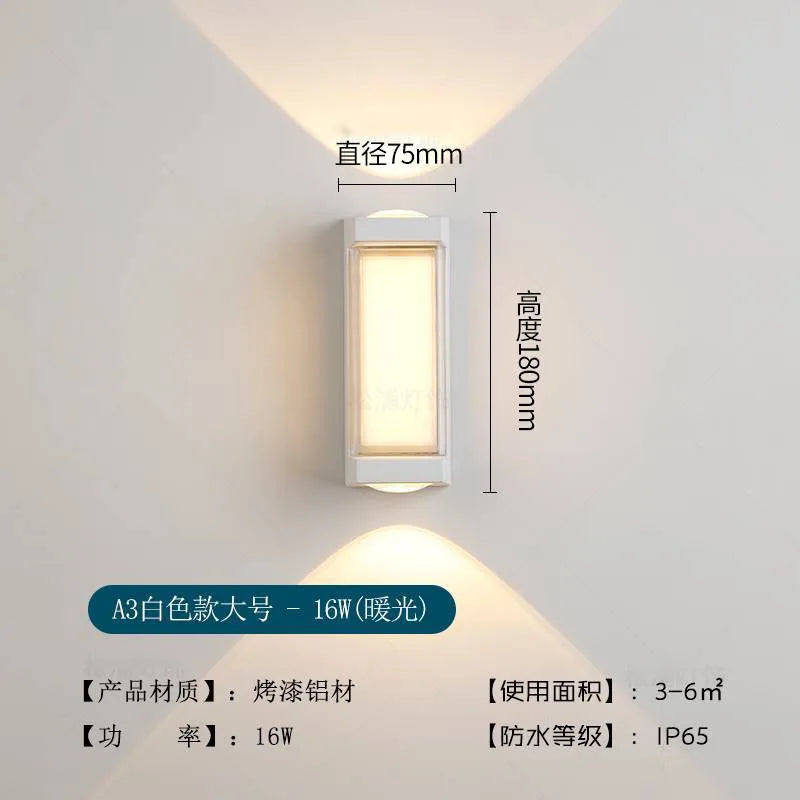 Applique murale — Moderne LED extérieure étanche pour jardin et couloir