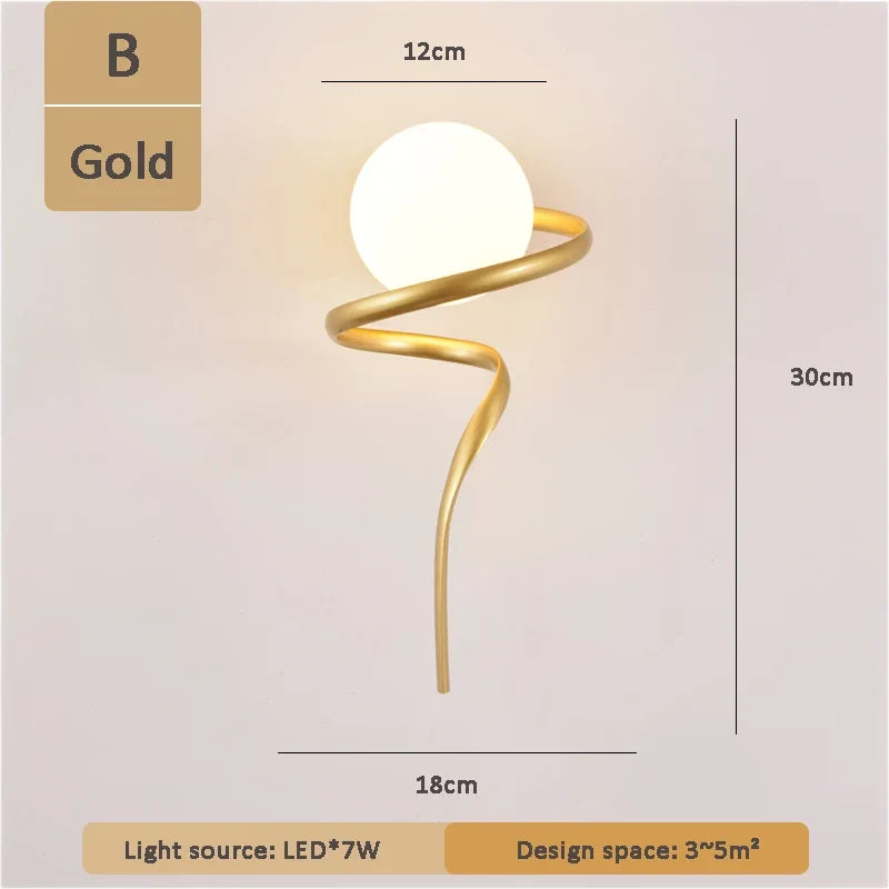 Applique murale — Ronde en verre design moderne créative pour intérieur