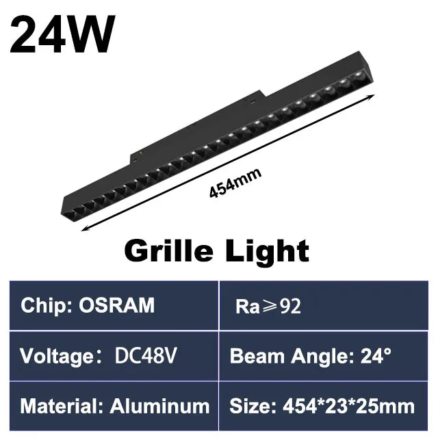 Luminaire — Rail d éclairage magnétique moderne pour intérieur en aluminium