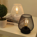 lampe cage métal led bougie sans fil mariage déco maison