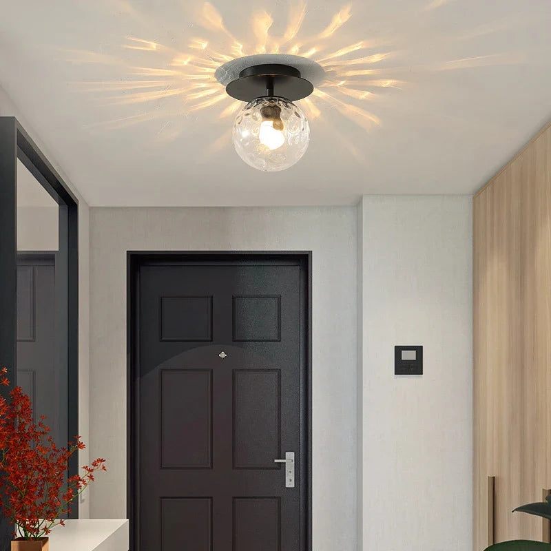Plafonnier — LED boule en verre moderne