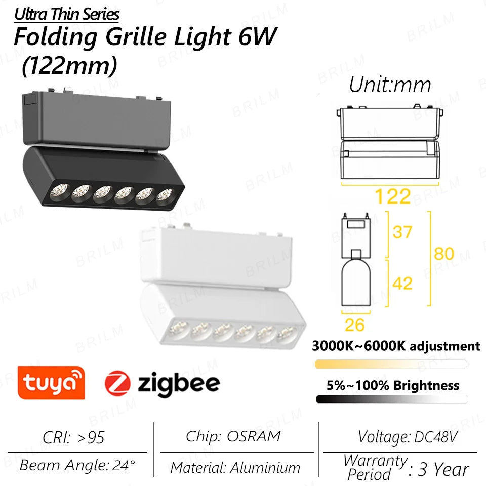 Spot — Lumineux intelligent magnétique tuya zigbee à intensité variable