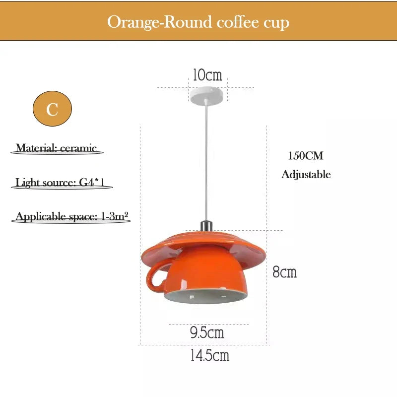 lampe de tasse en céramique style nordique minimaliste moderne