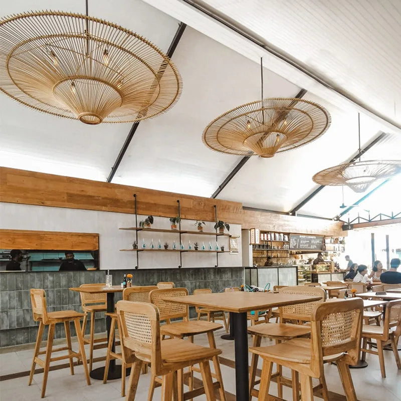 Lustre — Nordique en rotin parapluie moderne