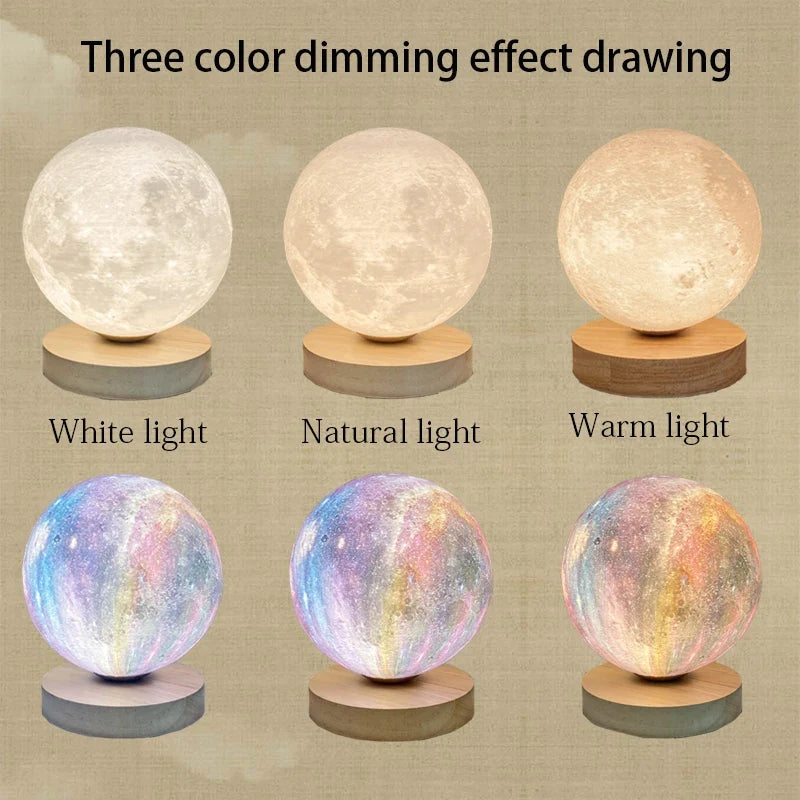 Lampe à poser — Creative 3D lune lampe de Table technologie mode atmosphère lampe chambre d'enfants étudiant lampe chambre étude lampe décorative