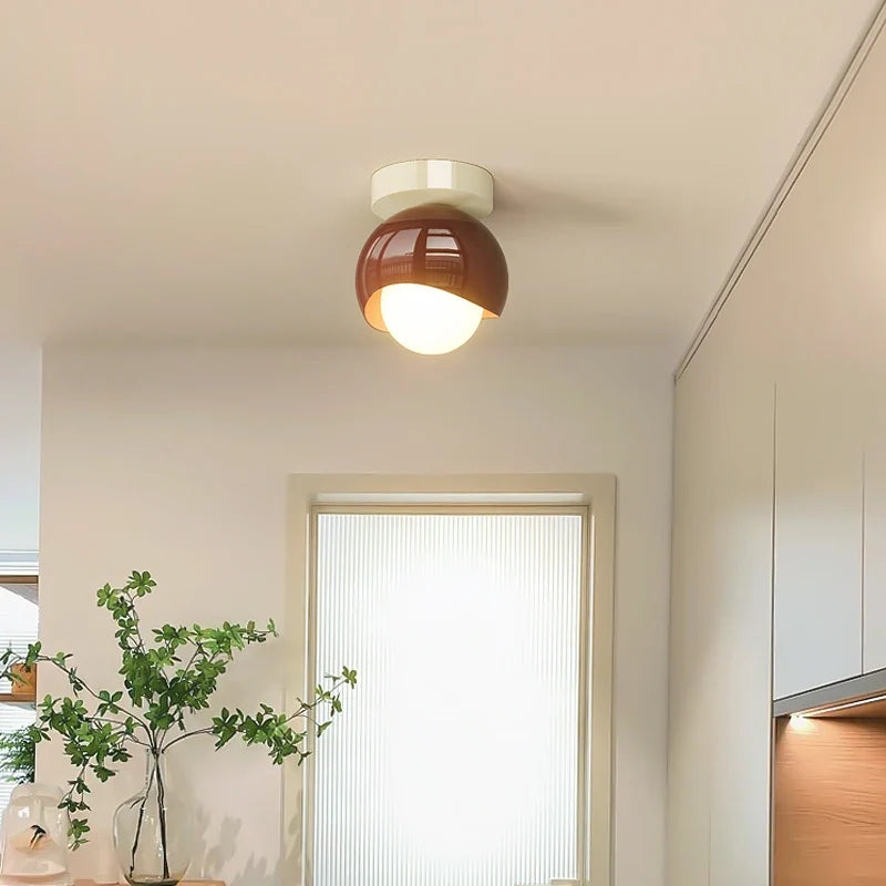 Plafonnier dissimulé style wabi-sabi crème française Isaure Voûte en Aluminium - Simplicité & Caractère au Quotidien