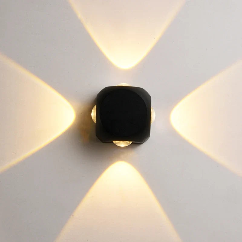 Applique murale — LED hémisphère quatre côtés pour extérieur et balcon