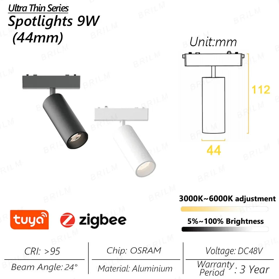 Spot — Lumineux intelligent magnétique tuya zigbee à intensité variable