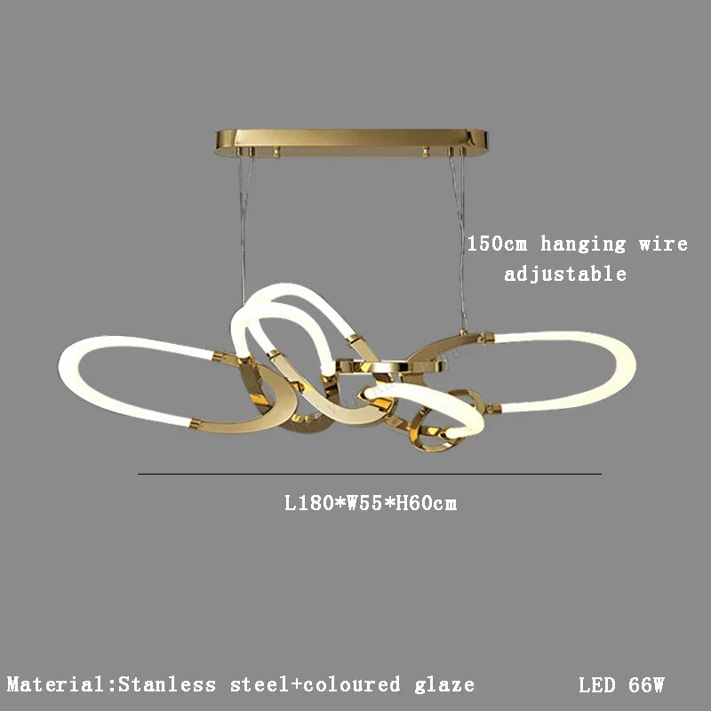 Lustre — En acier inoxydable galvanisé design irrégulier