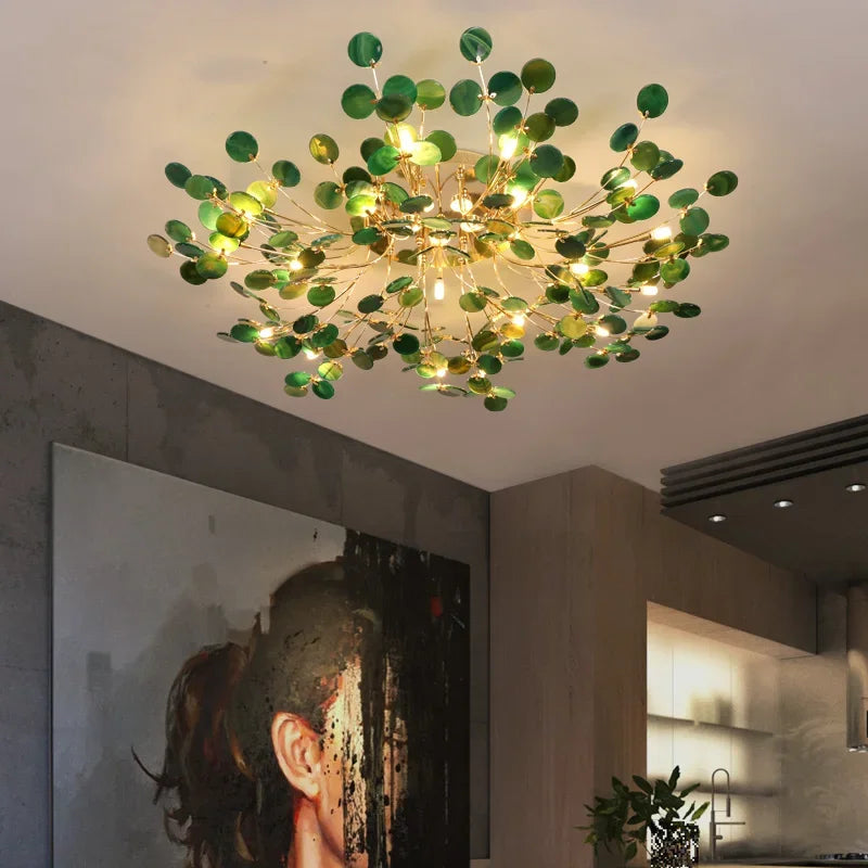 Plafonnier nordique en Agate de Jade naturel Gautier Horizon - Simplicité du Design & Décor Raffiné