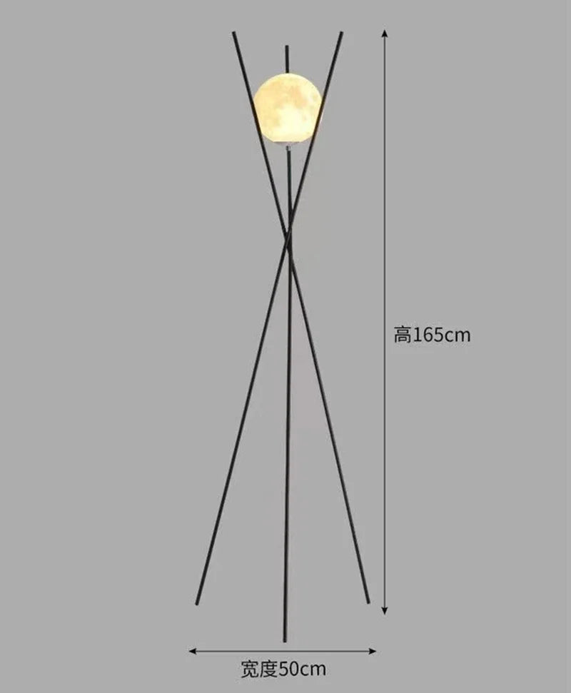 Lampadaire — LED moderne boule de verre trépied lampe décorative